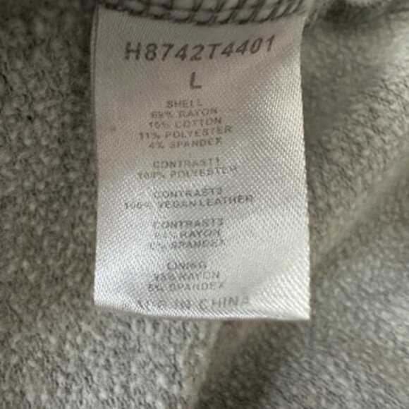 Tart Collections Gray Hooded Pullover Two-Tone Grey Long Hoodie LARGE - Picture 6 of 8